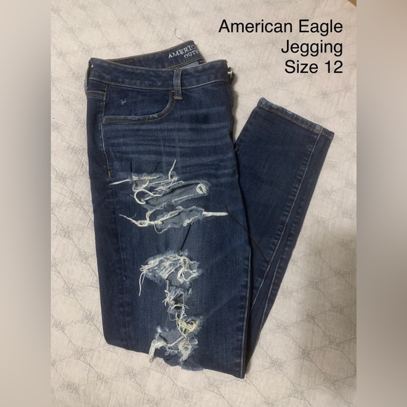 American eagle jeans/jeggings size 10-12 - Picture 6 of 9